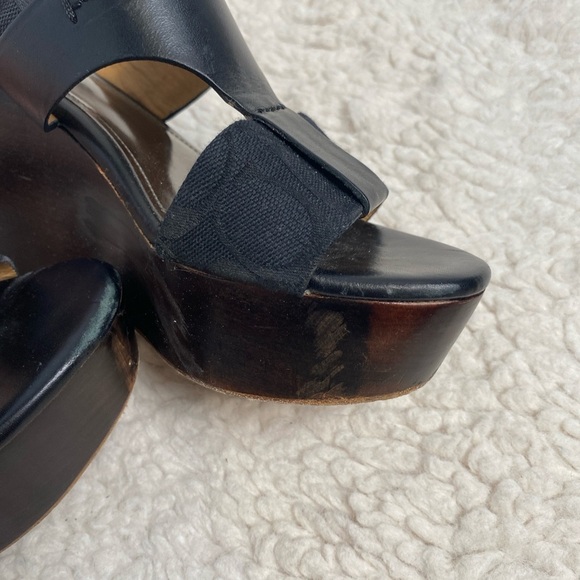 Coach Campbell Wedge Platform Logo Sandal Sz 6 Casual Simmer Classic Comfort - Picture 13 of 15